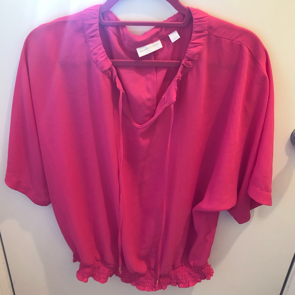 New York & Company Hot Pink Blouse